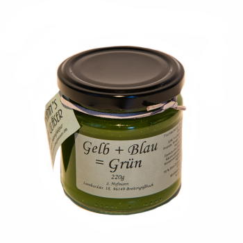 Gelb + Blau = Grün Fruchtaufstrich