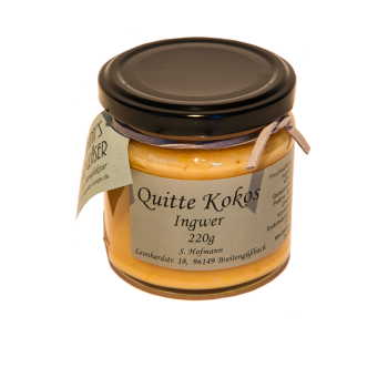 Quitte Kokos Ingwer Fruchtaufstrich